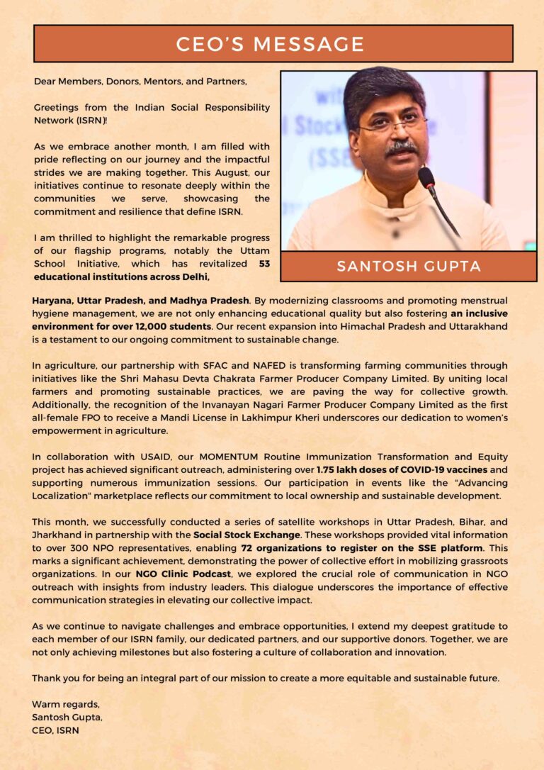 ISRN Newsletter August 2024